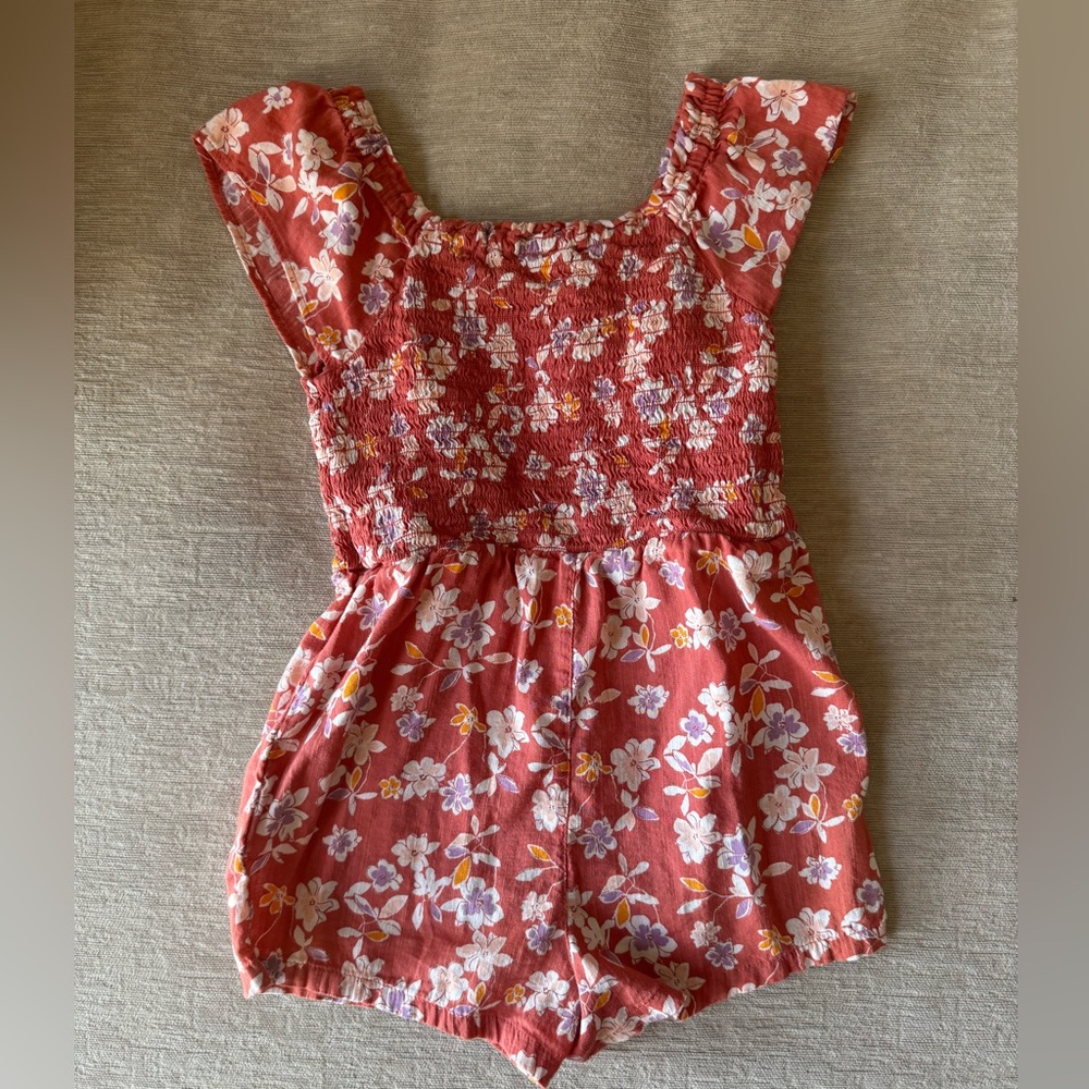 Baby GAP Floral Romper Girls 4T Toddler One-Piece Pink Purple Summer - Picture 5 of 7